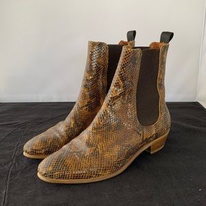 Hudson London Kenny tan Snake Ankle Boot CA